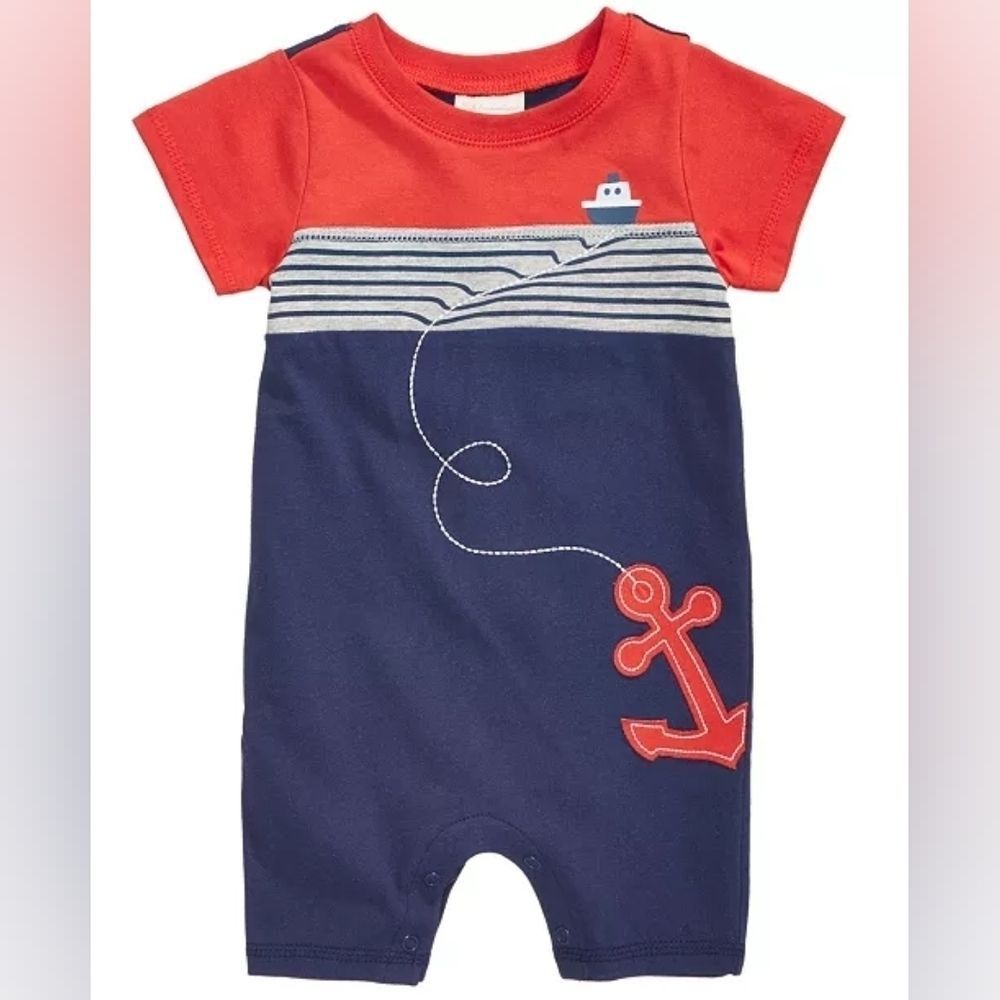 First Impressions | Nautical Shortall Romper